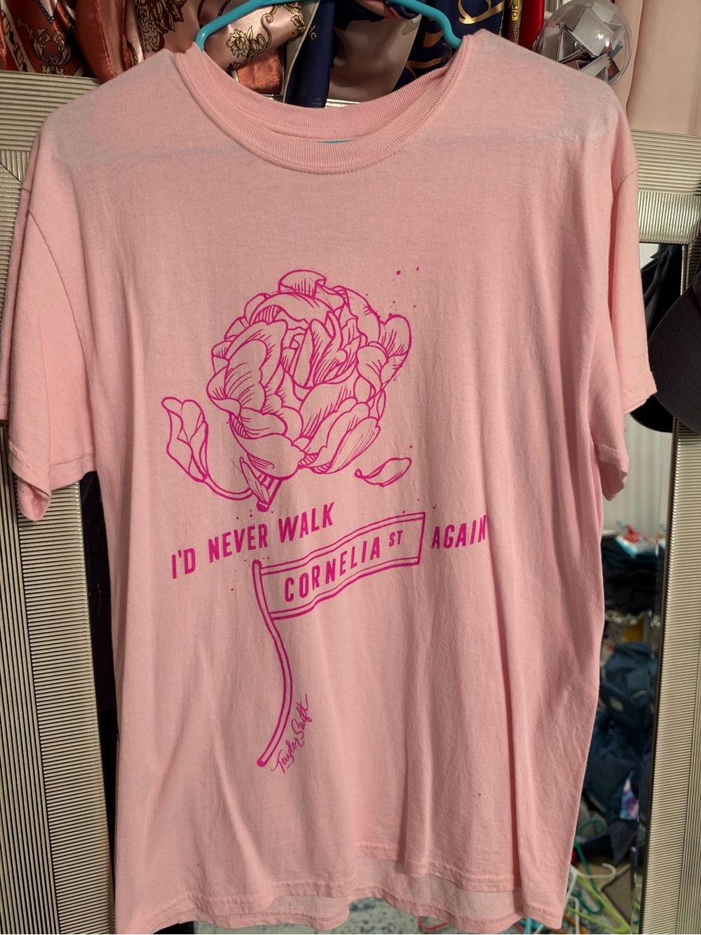 Taylor Swift Pink Short-Sleeve Cornelia St Graphic Tee